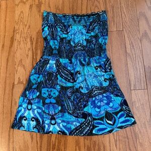 2B Bebe - Blue and Black Mini Dress - Size Small